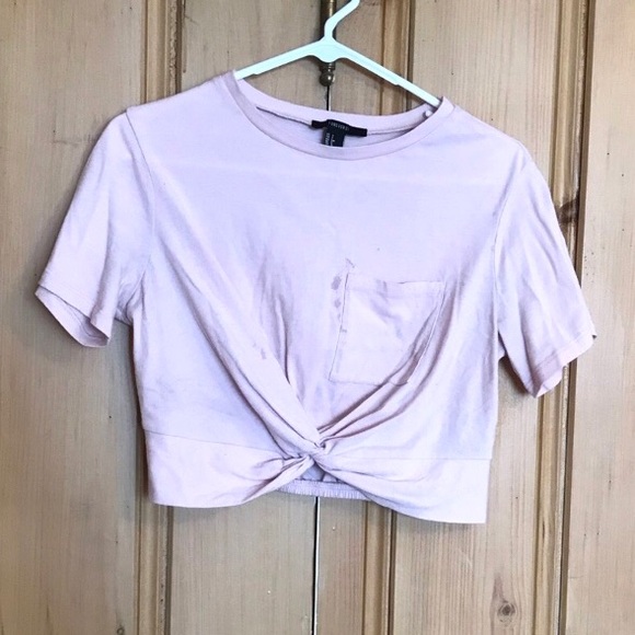 Forever 21 Tops - FREE WITH ANY PURCHASE blush front knot crop top